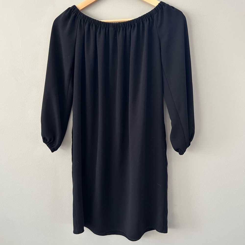 ❤️Wilfred Black Off The Shoulder Date Night Knee Length Long Sleeve Dress - Picture 5 of 5